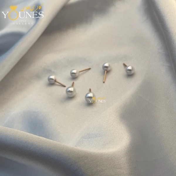 گوشواره میخی مروارید طلا